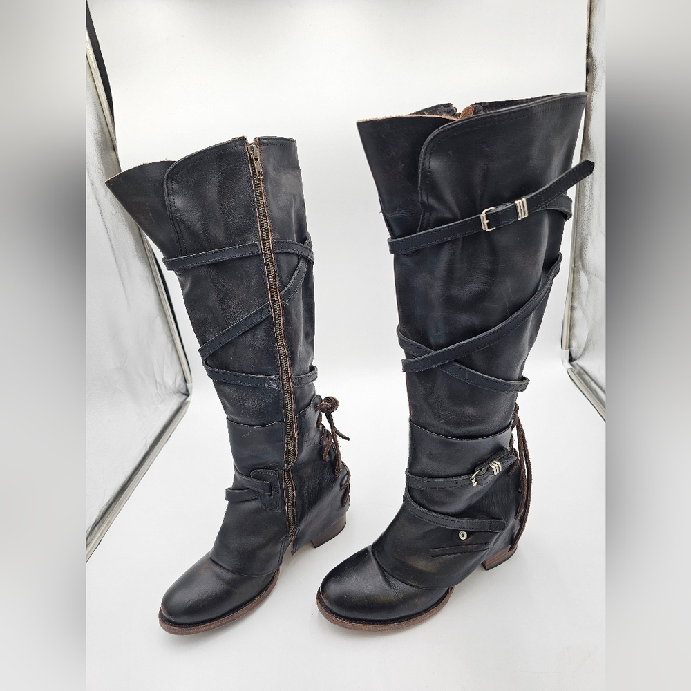 Women's Black Freebird Leather Boots
